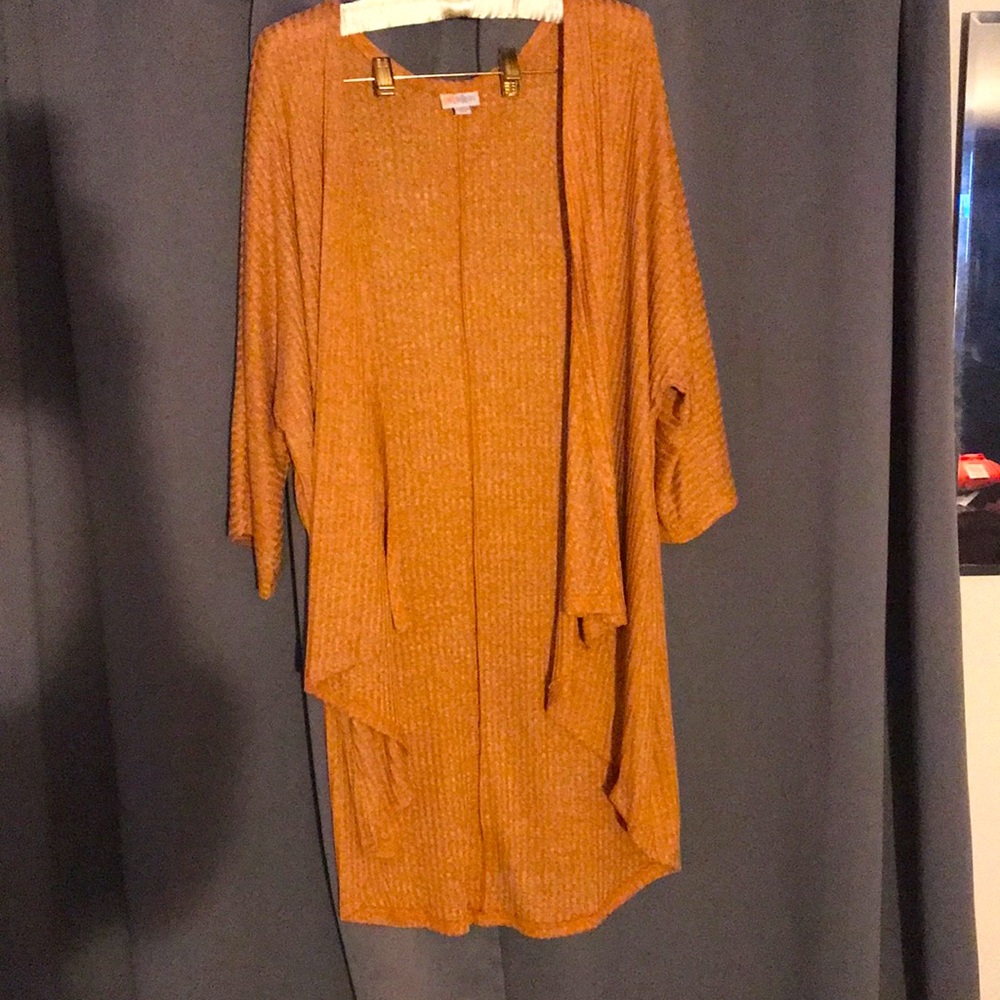 Lularoe cardigan, orange, size L